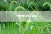 业余挣钱的门路?有哪些可以赚钱的小门路？小投资的那种?